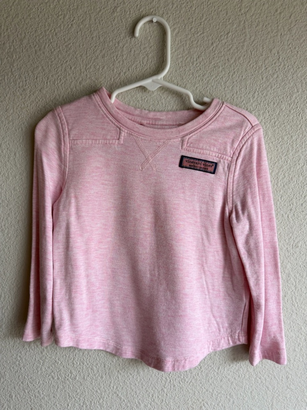 Vineyard Vines Light Pink Long-Sleeve Crewneck Top